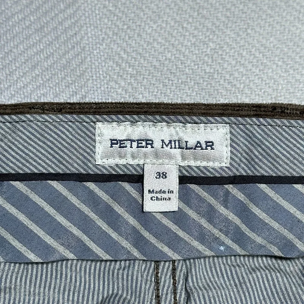 Peter Millar Brown Corduroy 5 Pocket Classic Fit Stretch Pants Men's‎ Size 38x33